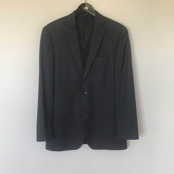 Calvin Klein 3 Piece Suit - Dark Grey Pinstripe - Picture 1 of 12